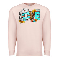 Pale Pink love nurse western Premium Sweatshirt - BundleAndBundleShop