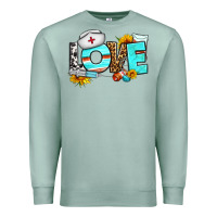 Seafoam love nurse western Premium Sweatshirt - BundleAndBundleShop