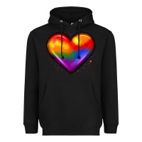 Black pride heart Heavyweight Hoodie - JahusDesignShop