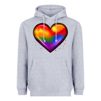 Heather Grey pride heart Heavyweight Hoodie - JahusDesignShop