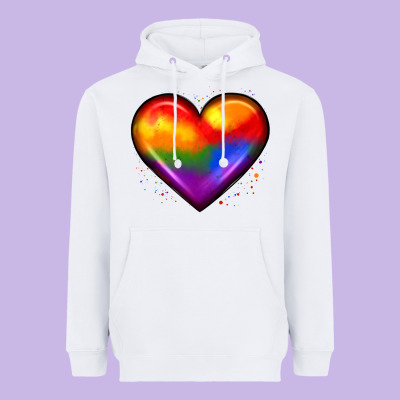 Pride Heart Heavyweight Hoodie Designed By Jahusdesignshop