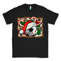Black Soccer Ball Christmas With Hat And Candy Cane Classic Tee - FaDigitalArtStudio