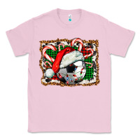 Bubblegum Pink Soccer Ball Christmas With Hat And Candy Cane Classic Tee - FaDigitalArtStudio