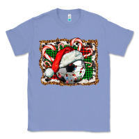 Colony Blue Soccer Ball Christmas With Hat And Candy Cane Classic Tee - FaDigitalArtStudio
