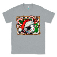 Heather Grey Soccer Ball Christmas With Hat And Candy Cane Classic Tee - FaDigitalArtStudio