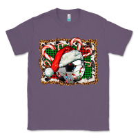 Lavender Soccer Ball Christmas With Hat And Candy Cane Classic Tee - FaDigitalArtStudio