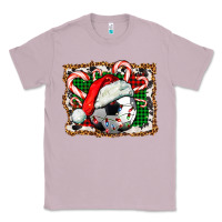 Lilac Soccer Ball Christmas With Hat And Candy Cane Classic Tee - FaDigitalArtStudio