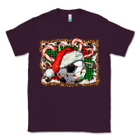 Plum Soccer Ball Christmas With Hat And Candy Cane Classic Tee - FaDigitalArtStudio