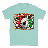 Seafoam Soccer Ball Christmas With Hat And Candy Cane Classic Tee - FaDigitalArtStudio