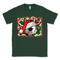 Sports Green Soccer Ball Christmas With Hat And Candy Cane Classic Tee - FaDigitalArtStudio