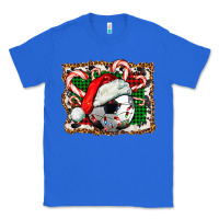True Royal Soccer Ball Christmas With Hat And Candy Cane Classic Tee - FaDigitalArtStudio