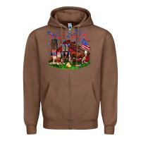 Chestnut Barn farm animals 4th of July Zipper Hoodie - Neo Western