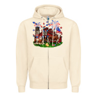 Sandshell Barn farm animals 4th of July Zipper Hoodie - Neo Western