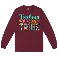 Burgundy teaching my tribe Long Sleeve Tee - Zillion Design Studio