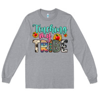Heather Grey teaching my tribe Long Sleeve Tee - Zillion Design Studio