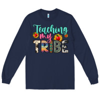 Navy teaching my tribe Long Sleeve Tee - Zillion Design Studio