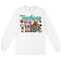 White teaching my tribe Long Sleeve Tee - Zillion Design Studio