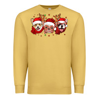 Antique Gold christmas dogs corgi chihuahua frenchie Premium Sweatshirt - Jasminsmagicworld