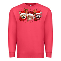 Cardinal christmas dogs corgi chihuahua frenchie Premium Sweatshirt - Jasminsmagicworld