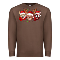Chestnut christmas dogs corgi chihuahua frenchie Premium Sweatshirt - Jasminsmagicworld