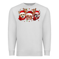 Dove Grey christmas dogs corgi chihuahua frenchie Premium Sweatshirt - Jasminsmagicworld
