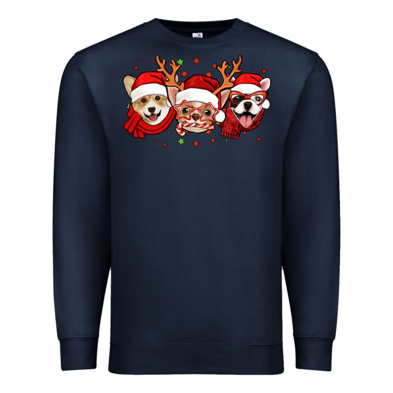 Christmas Dogs Corgi Chihuahua Frenchie Premium Sweatshirt by Jasminsmagicworld | Teevron