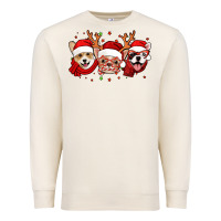 Sandshell christmas dogs corgi chihuahua frenchie Premium Sweatshirt - Jasminsmagicworld