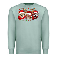 Seafoam christmas dogs corgi chihuahua frenchie Premium Sweatshirt - Jasminsmagicworld