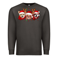 Smoke christmas dogs corgi chihuahua frenchie Premium Sweatshirt - Jasminsmagicworld