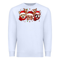 White christmas dogs corgi chihuahua frenchie Premium Sweatshirt - Jasminsmagicworld