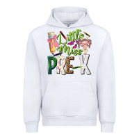 White little miss pre k Urban Hoodie - NancyCooperArtShop