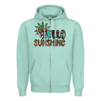 Seafoam hello sunshine Zipper Hoodie - SublimationCraftShop