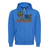 True Royal hello sunshine Zipper Hoodie - SublimationCraftShop
