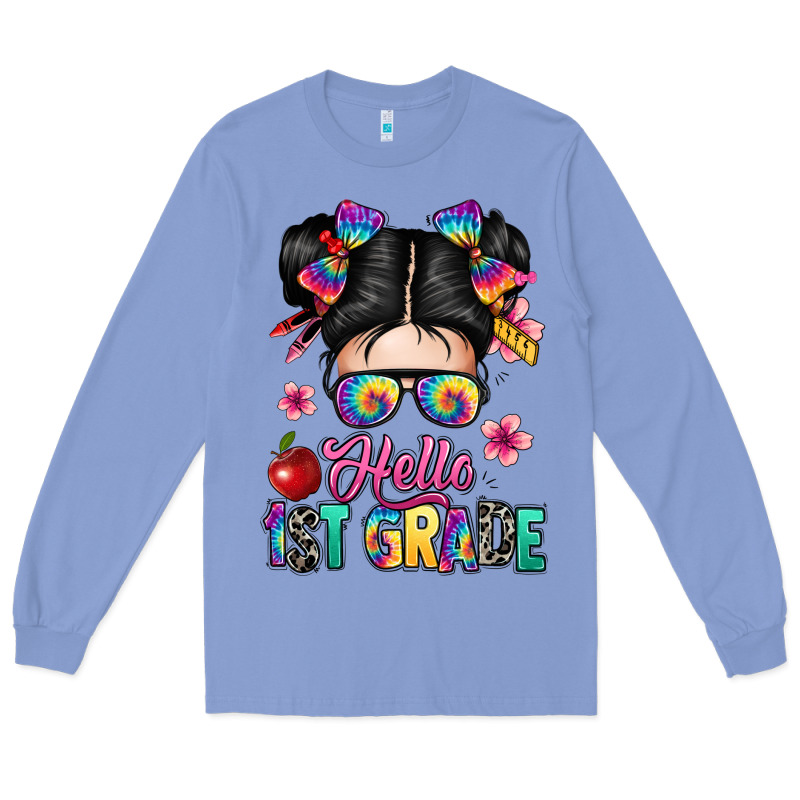 Hello First Grade Long Sleeve Tee by texasbilliewilder | Teevron