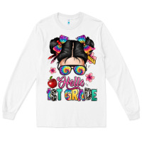 White hello first grade Long Sleeve Tee - texasbilliewilder