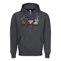 Smoke Faith love Freedom 4th of july Zipper Hoodie - CowGirlArtShop