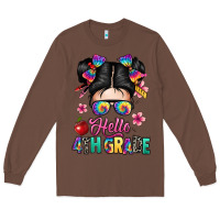 Chestnut hello fourth grade Long Sleeve Tee - texasbilliewilder