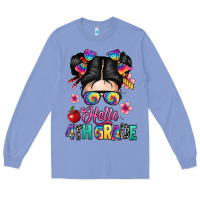 Colony Blue hello fourth grade Long Sleeve Tee - texasbilliewilder