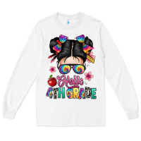 White hello fourth grade Long Sleeve Tee - texasbilliewilder
