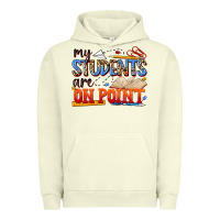 Pigment Pistachio my students are on point Urban Hoodie - NancyCooperArtShop