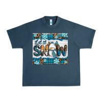 Midnight Navy let it snow Urban Heavy Tee - RanaPortraitStore