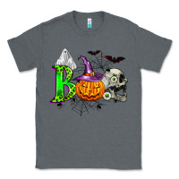 Charcoal Heather boo halloween Classic Tee - Zillion Design Studio