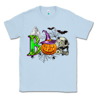 Dusty Blue boo halloween Classic Tee - Zillion Design Studio