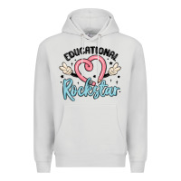 Dove Grey educational rockstar Premium Hoodie - MaliasSmallBusiness