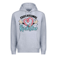 Heather Grey educational rockstar Premium Hoodie - MaliasSmallBusiness