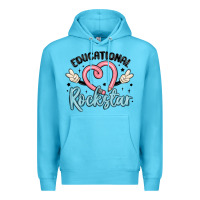 Ocean Blue educational rockstar Premium Hoodie - MaliasSmallBusiness