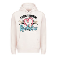 Pale Pink educational rockstar Premium Hoodie - MaliasSmallBusiness