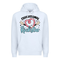White educational rockstar Premium Hoodie - MaliasSmallBusiness