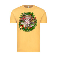 Vintage Mustard Christmas merino Vintage Tee - BarkalooDesign