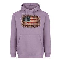 Lavender Old Leopard American Flag Frame Heavyweight Hoodie - Bettercallsaul